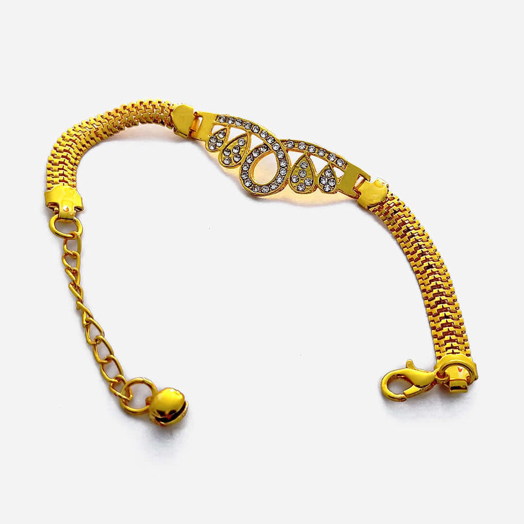 Gold-tone bracelet with sparkle finish
